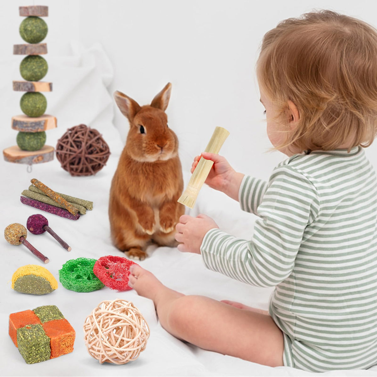 Bunny Toys for Rabbits Hamster (24Pack-Set)