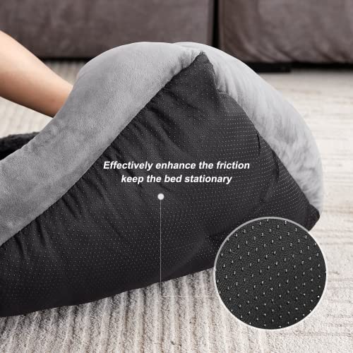 Rectangle Dog Bed for Large Medium Small Dogs (Dark Grey / XL(35"x 25"x 10"))