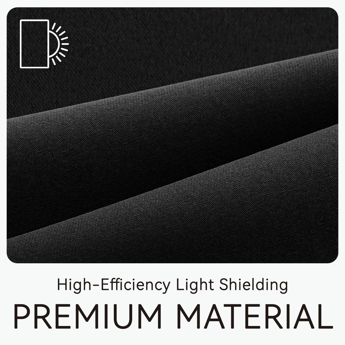Blackout Curtains Adhesive (Black / 47"W x 79"L (Pack of 1))