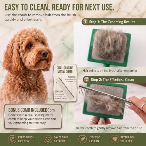 Slicker Brush for Dogs (Green)