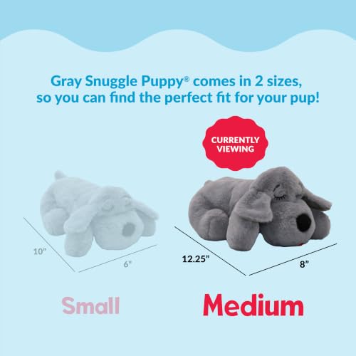 Snuggle Puppy Heartbeat Toy (Grey / 1 Count (Pack of 1))