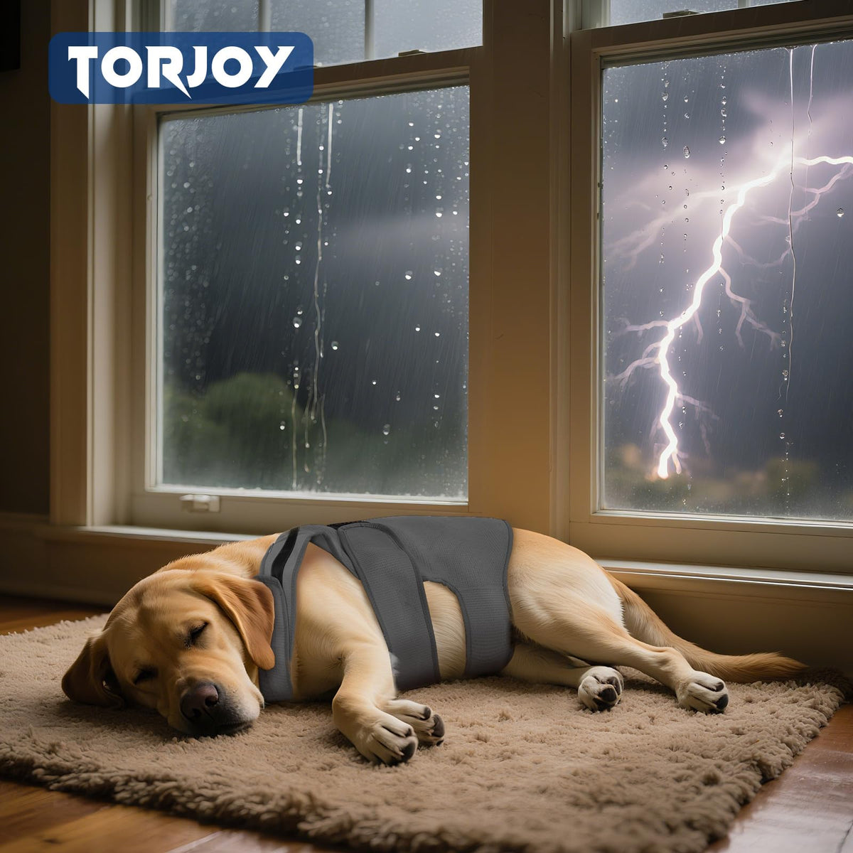 Dog Anxiety Jacket (Stormy Calm (Dark Gray) / Large)