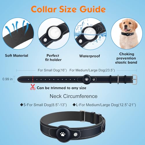 GPS Tracker for Dogs (Deep Blue / S(8.5''-13''))