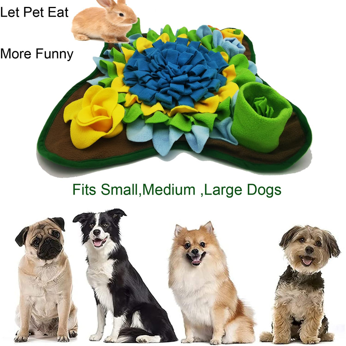 Dogs Snuffle Mat Pet Feeding Mats Puppy Sniffing Pad (Blue-01)