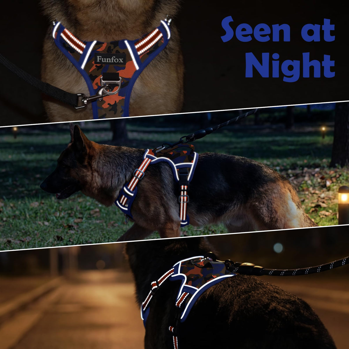 Dog Harness Small Sized Dog (Camo Orange / Small)