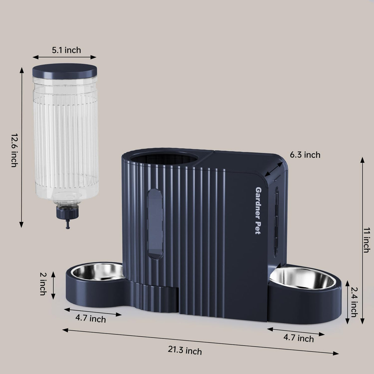 Gravity Automatic Cat Feeder (Large (0.8 Gallon x 2) / Dark Blue)