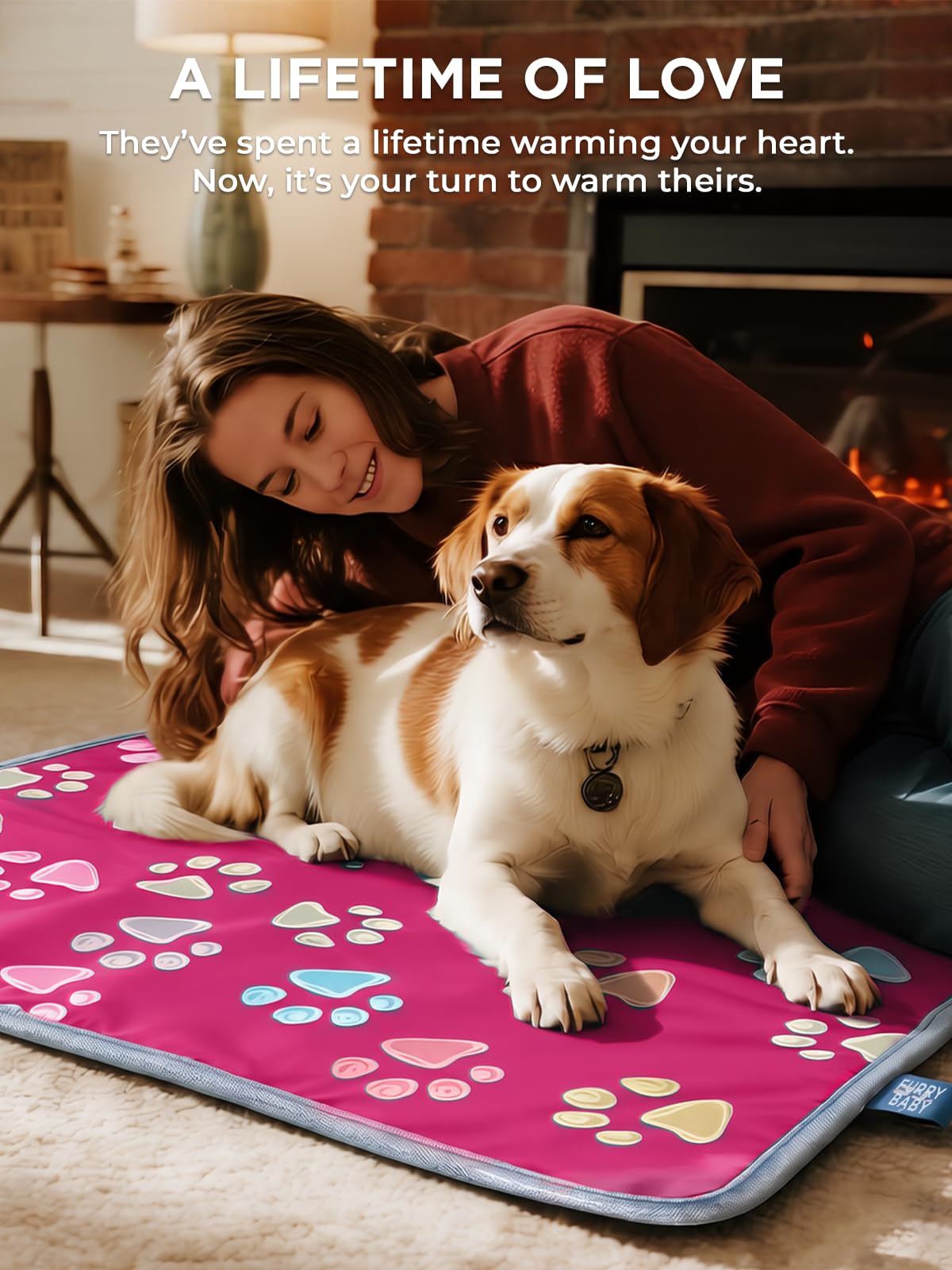 Pet Heating Pad for Cats & Dogs (24 X 16in / Pink)