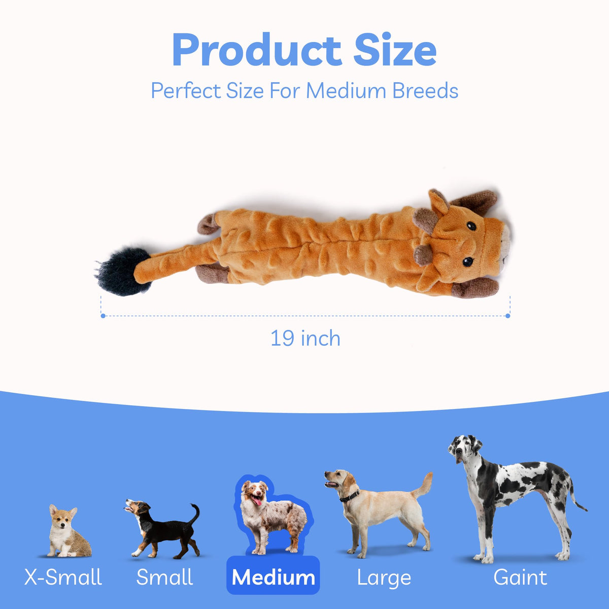 Dog Squeaky Toys Pack (Medium / Bubble Plush-Cow)