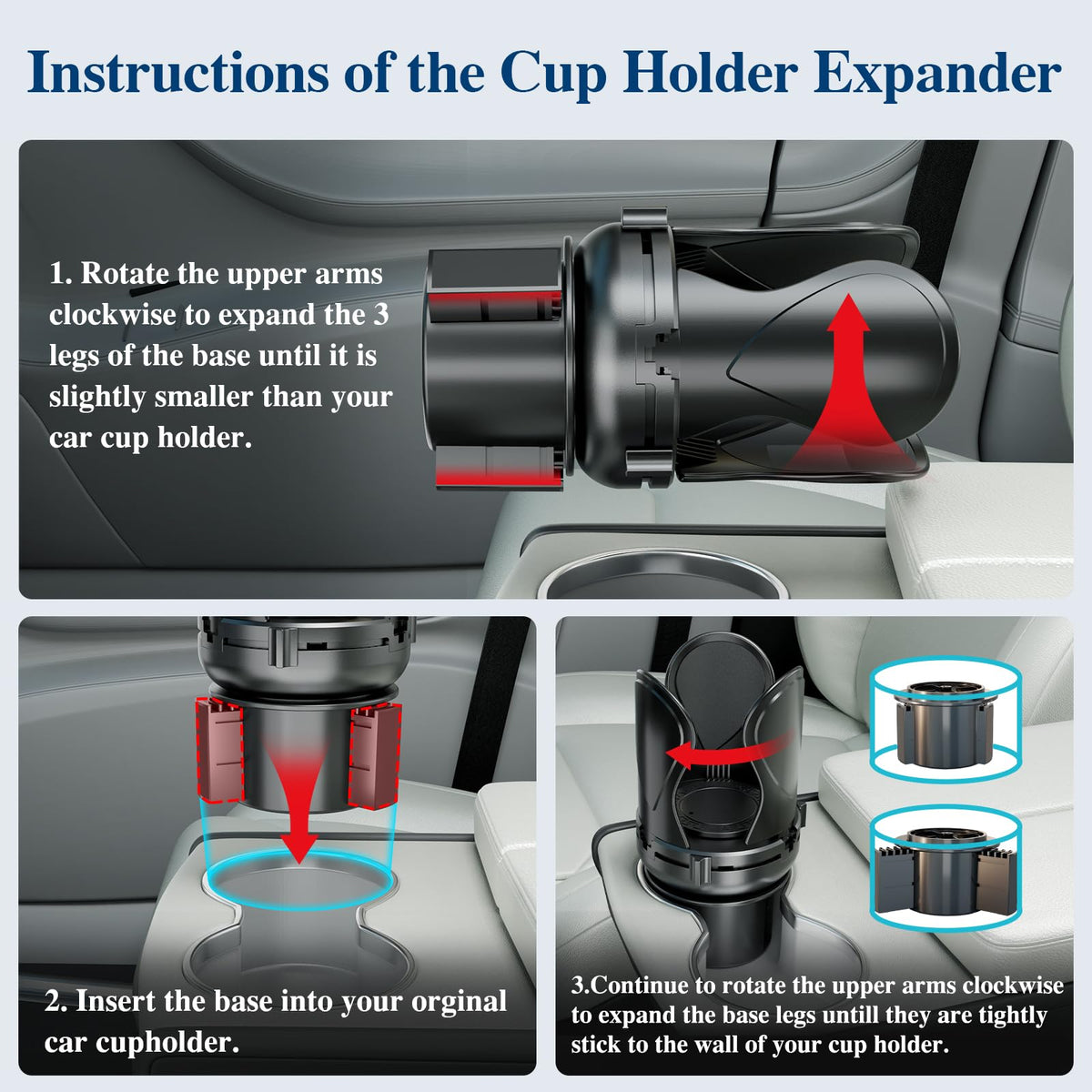 Car Cup Holder Expander (CUP-2pack)