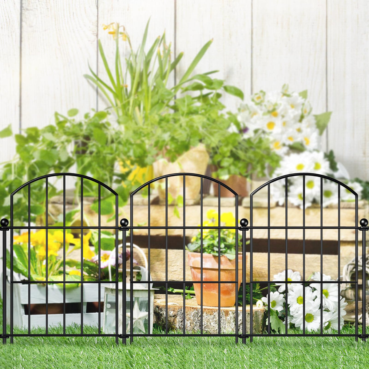 Metal Garden Fence 17 in x 20 ft (17"Hx20ft (20 panels))