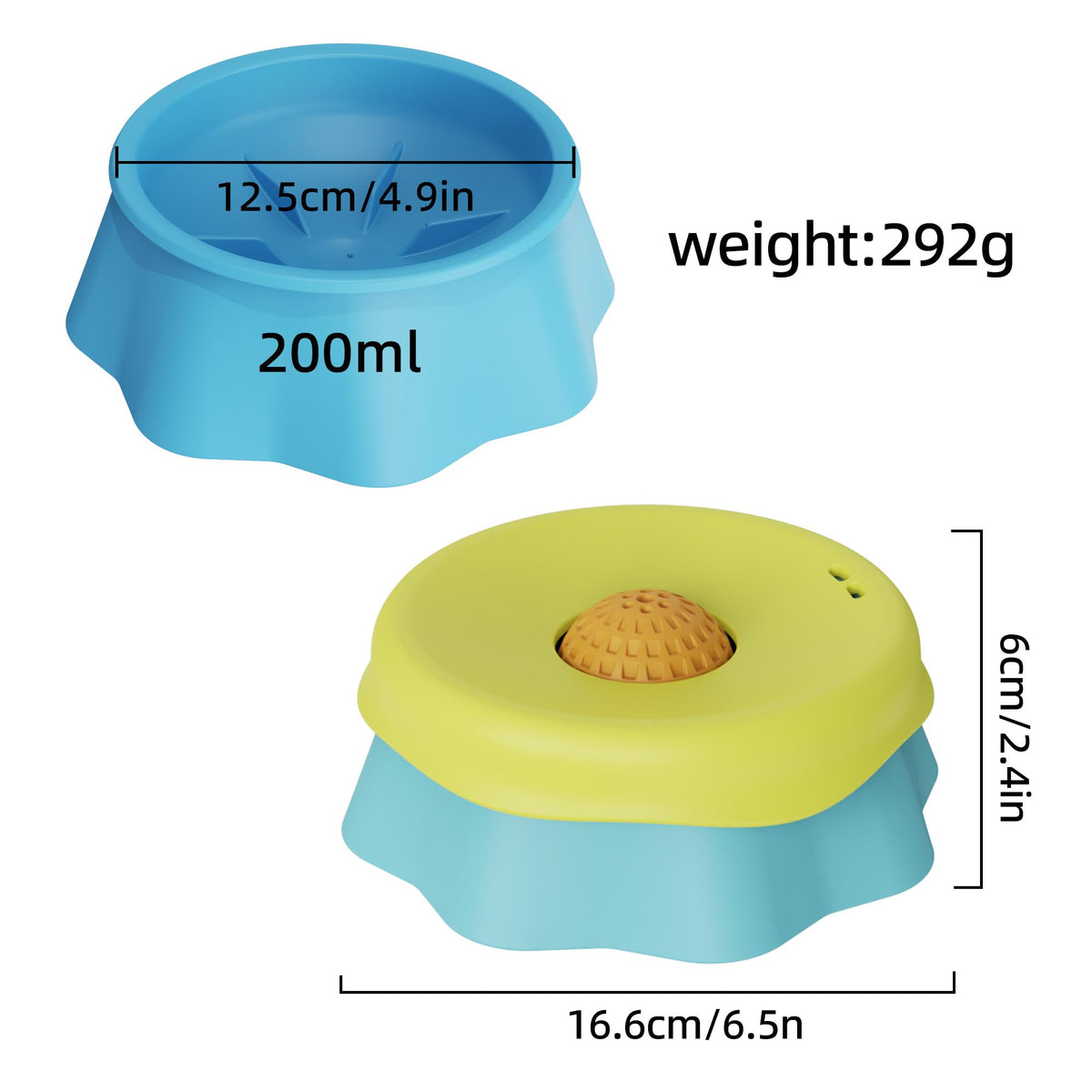 Slow Feeder Dog Bowl for Liquid Treat (Licking bowl (Blue))