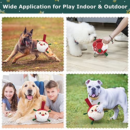 Christmas Dog Balls with Straps (Christmas 1 / 6 Inch)