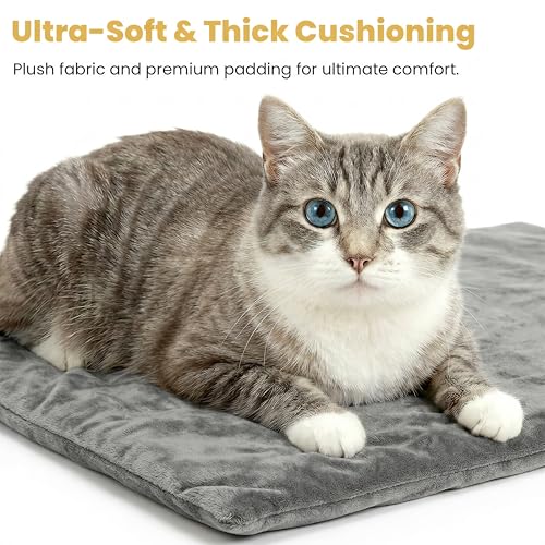 Cat Heating Pad (Gray / S: 16" x 13")