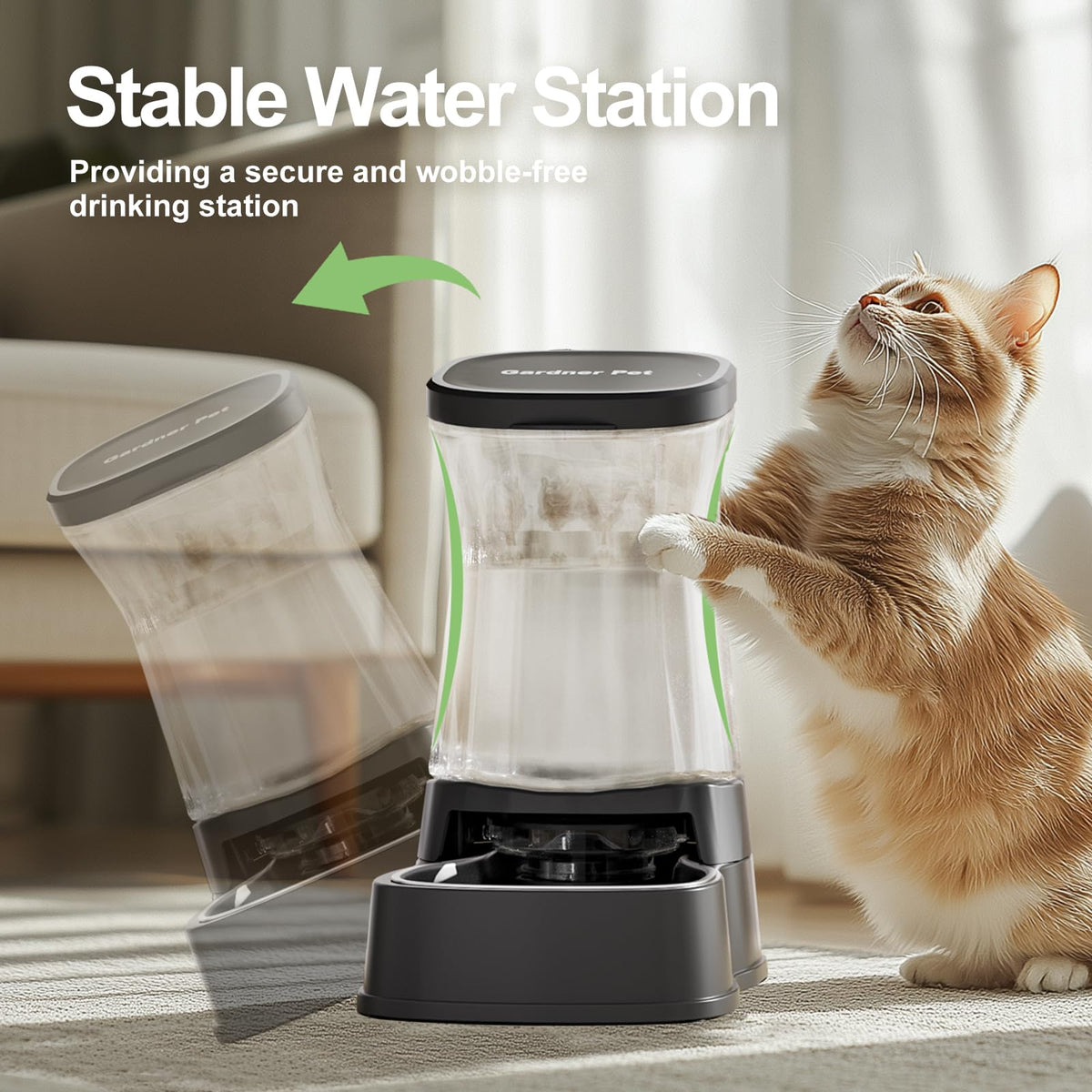 Automatic Dog Water Dispenser (Dark / 1 Gallon)