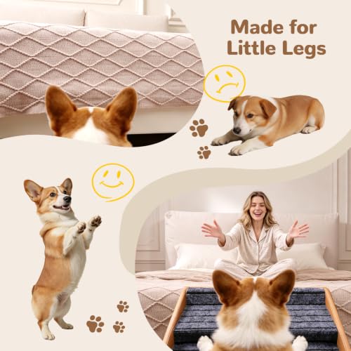 Pet Ramp for High Beds 21.06" Tall (Amber Camel / XXL(21.06”H))