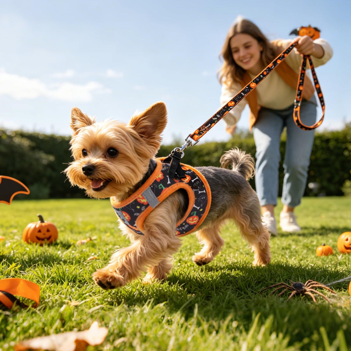 Halloween Dog Harness (Halloween Black / L (CHEST 18"-20"))
