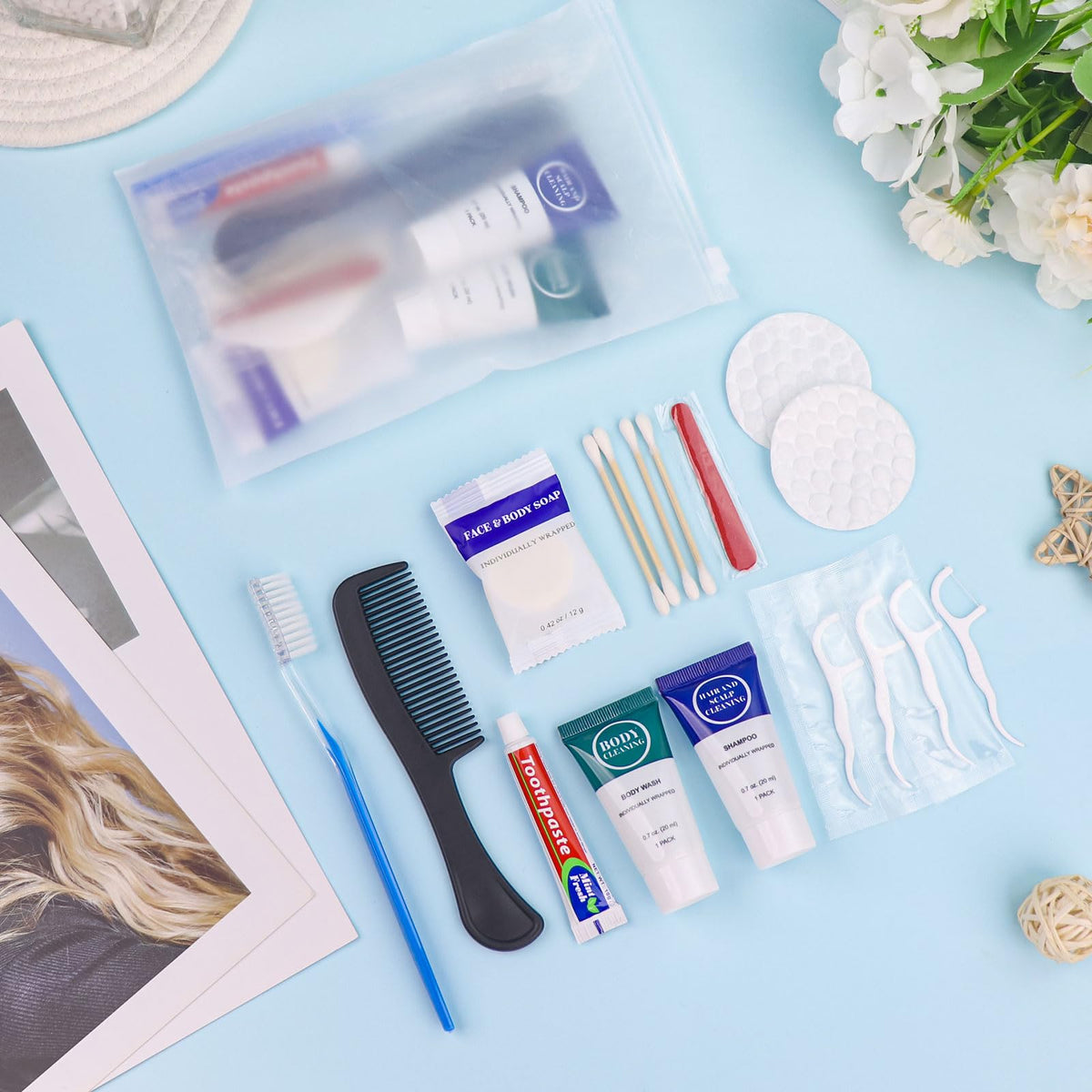 Toiletry Kits Travel Essentials Disposable Hygiene Bulk 8