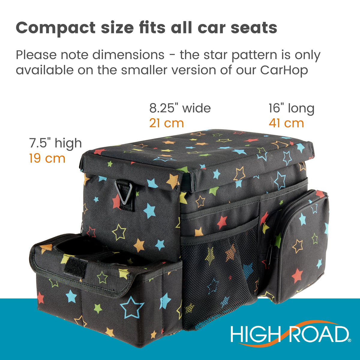 CarHop Car Caddy Organizer With Cooler and Cup Holders (Stars)