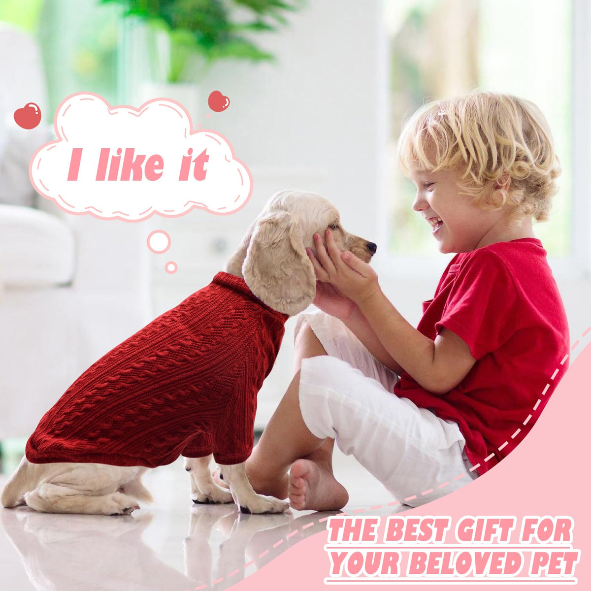 4 Pack Dog Knitted Sweater Dog Clothes for Small Medium Dogs (Small)