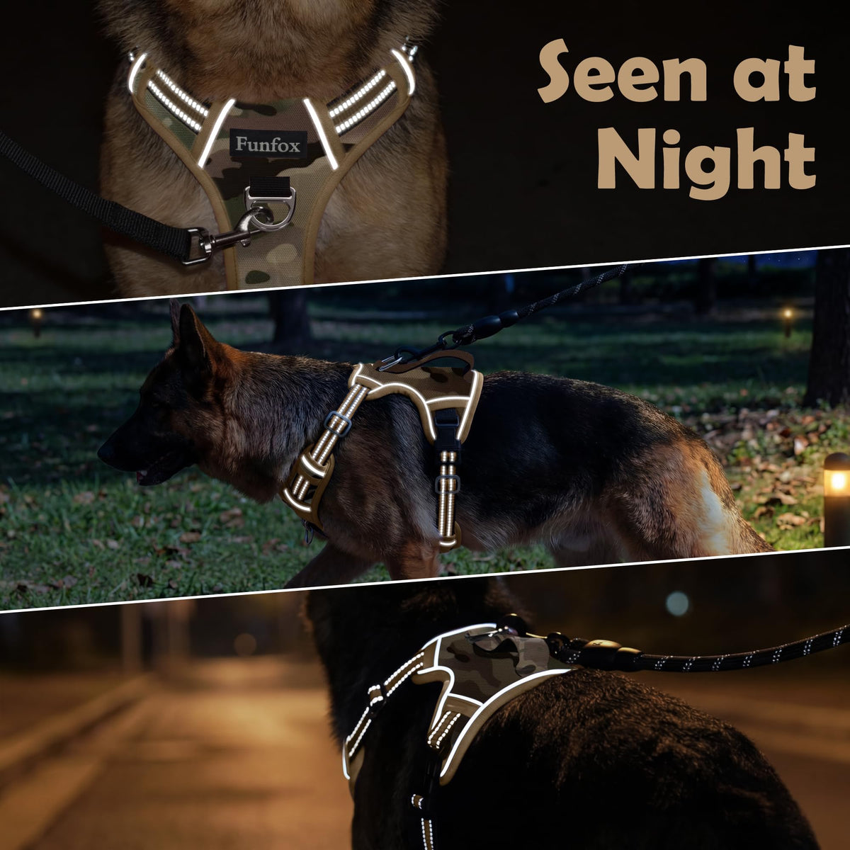 Dog Harness for Large Dogs (Camo Brown / Large)