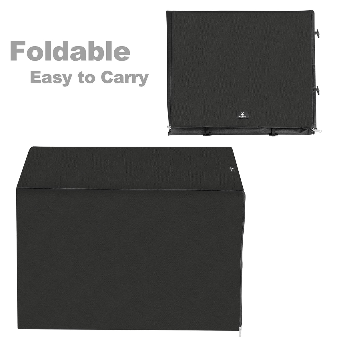 Dog Crate Cover Waterproof Kennel Cover (36.0"L x 23.0"W x 25.0"H / Black)