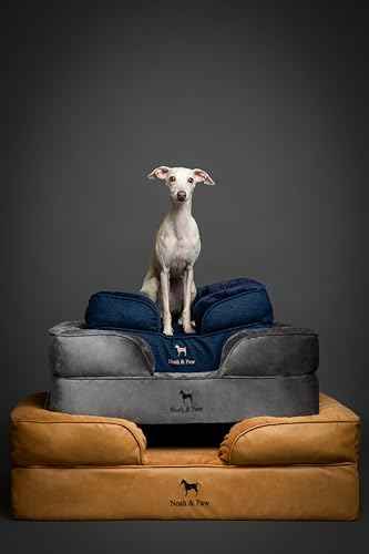 Dog Bed 28x23x11 Inch (Vegan Leather - Green / Medium)