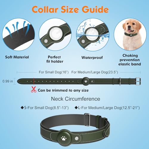 GPS Tracker for Dogs (Green / L(12.5''-21''))