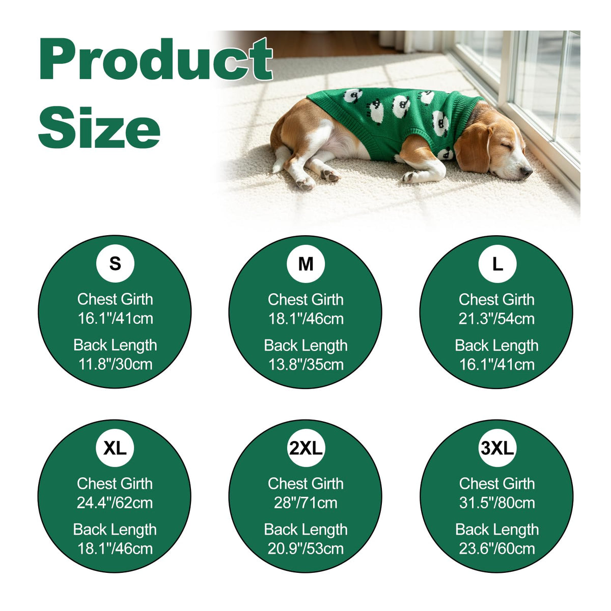 Warm Dog Sweater with Cute Sheep Pattern Dog Sheep Knit Sweater Thermal Puppy Clothes Soft Breathable Pet Knitwear Cozzy Pet Pullover Outfit for Small Medium Large Dogs XL (X-Large)