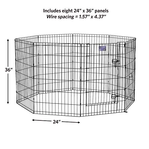 MidWest 36 Inch Exercise Pen (Black w/ Door / 36" H)