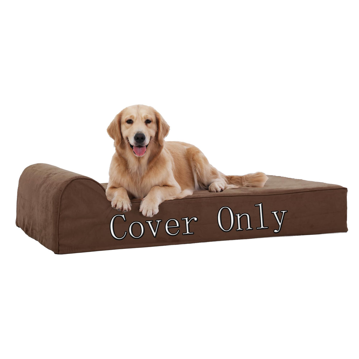 Extra Large Dog Bed Liner (52.0"L x 36.0"W x 7.0"TH / Premium Cover-Chocolate)