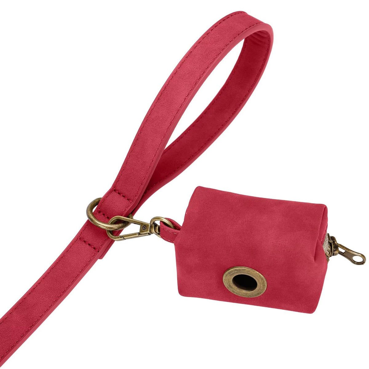 PU Leather Dog Leash for Small Dogs (Red / 5/8''x 5FT)