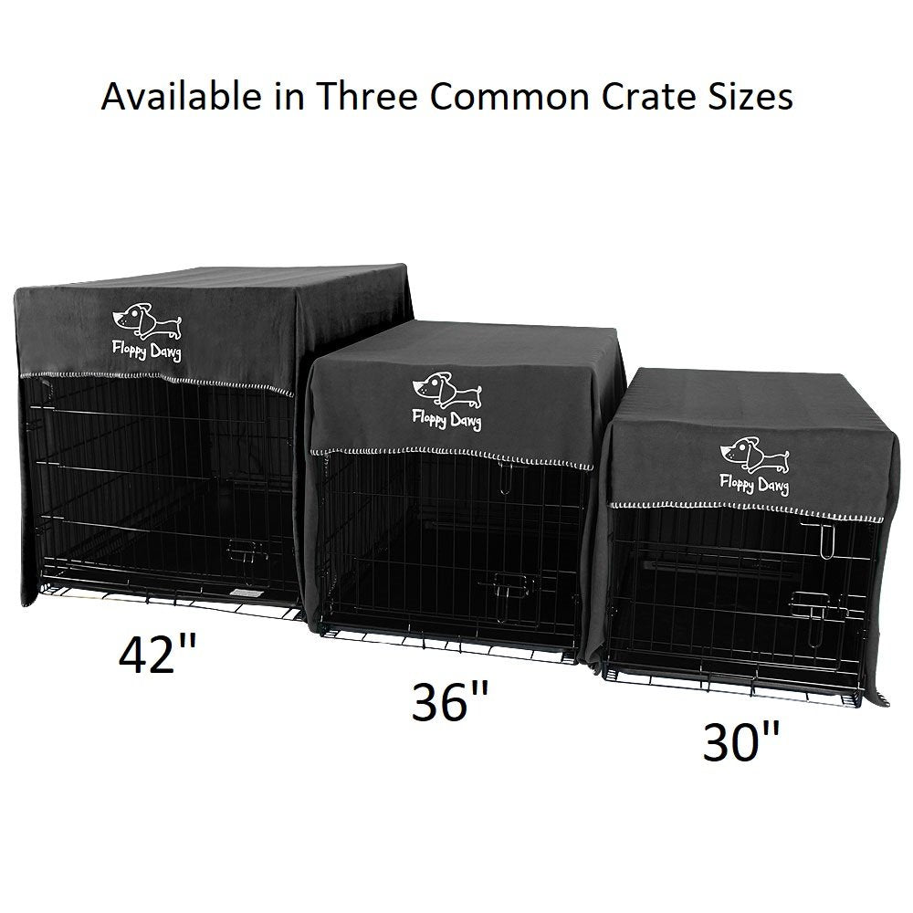 Crate Cover. Fits 42 Inch Dog Crates or Smaller. Easy to Put On (42.0"L x 28.0"W x 30.0"H / Gray)