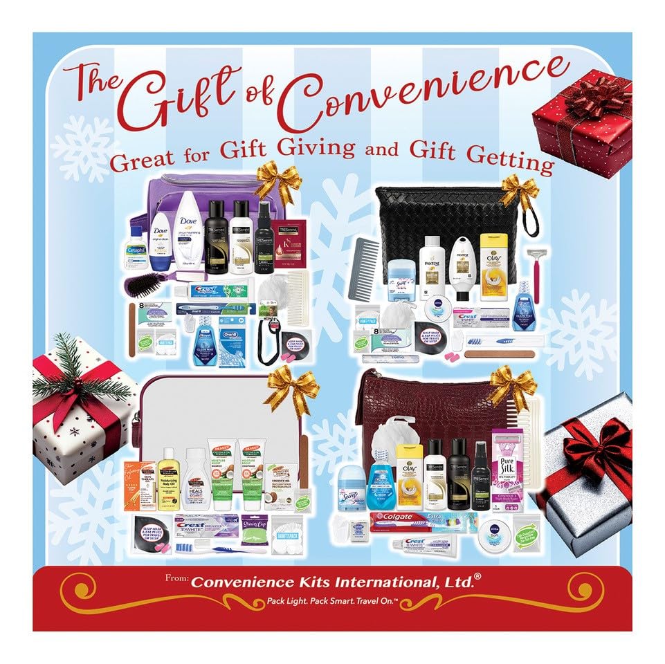 Women's 10 Piece Deluxe Kit with Travel Size TSA Compliant Essentials (Quart / Olay Kit)