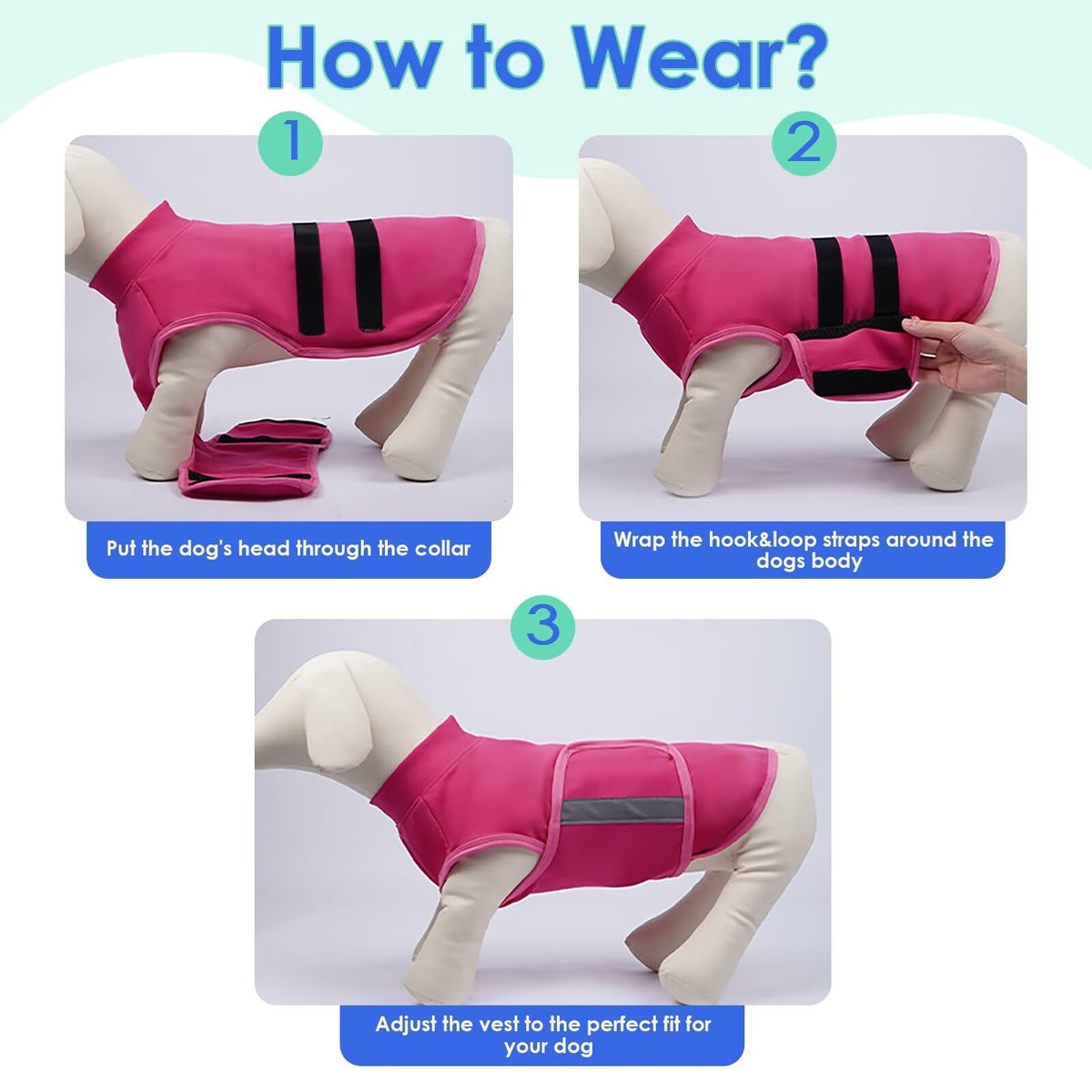 Dog Anxiety Relief Coat (RoseRed / Small)
