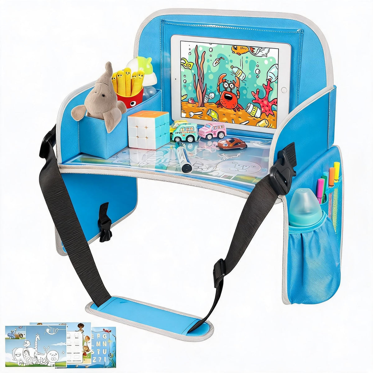 Kids Travel Tray (Blue Aquarium)