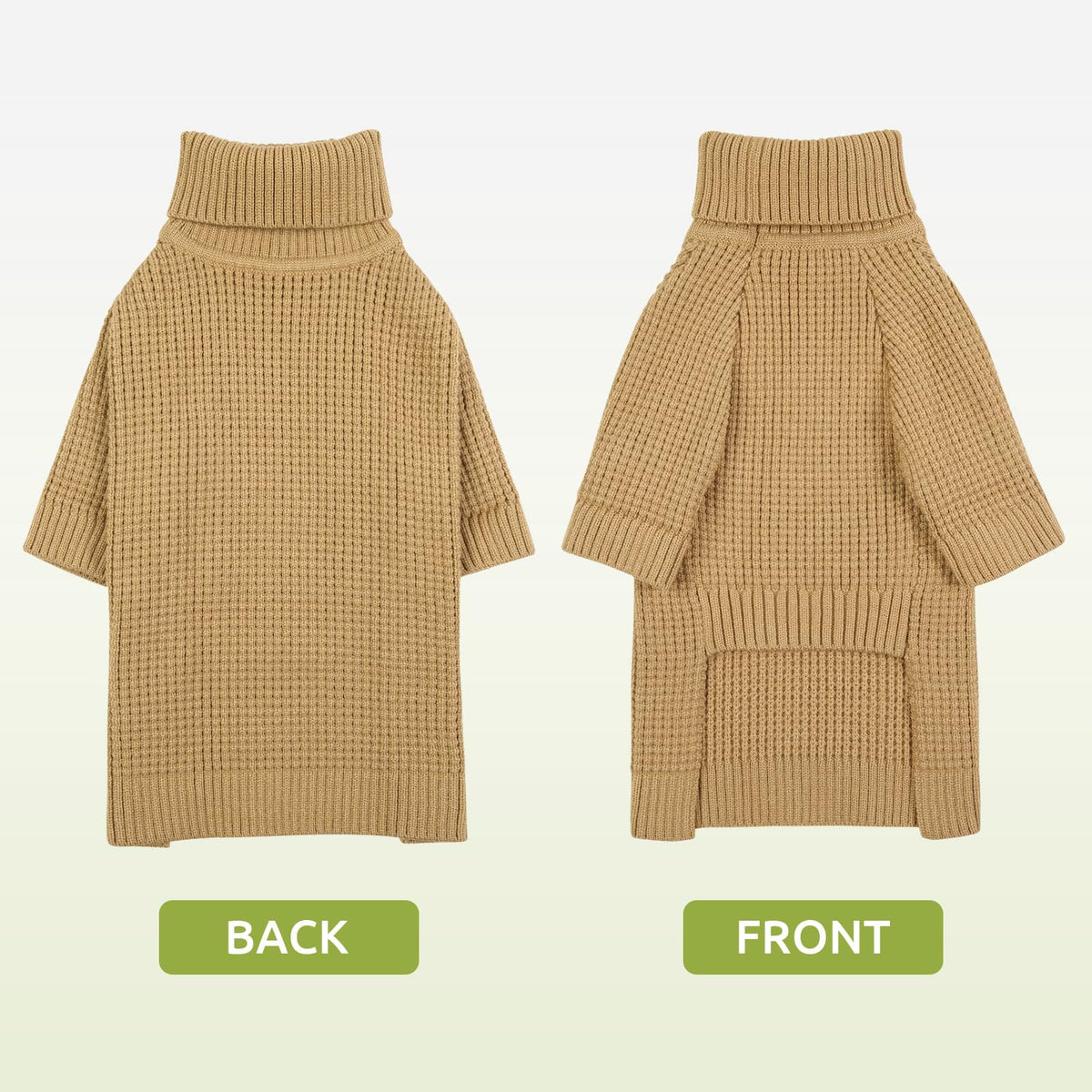 Waffle Knit Dog Sweater (Brown / X-Small)
