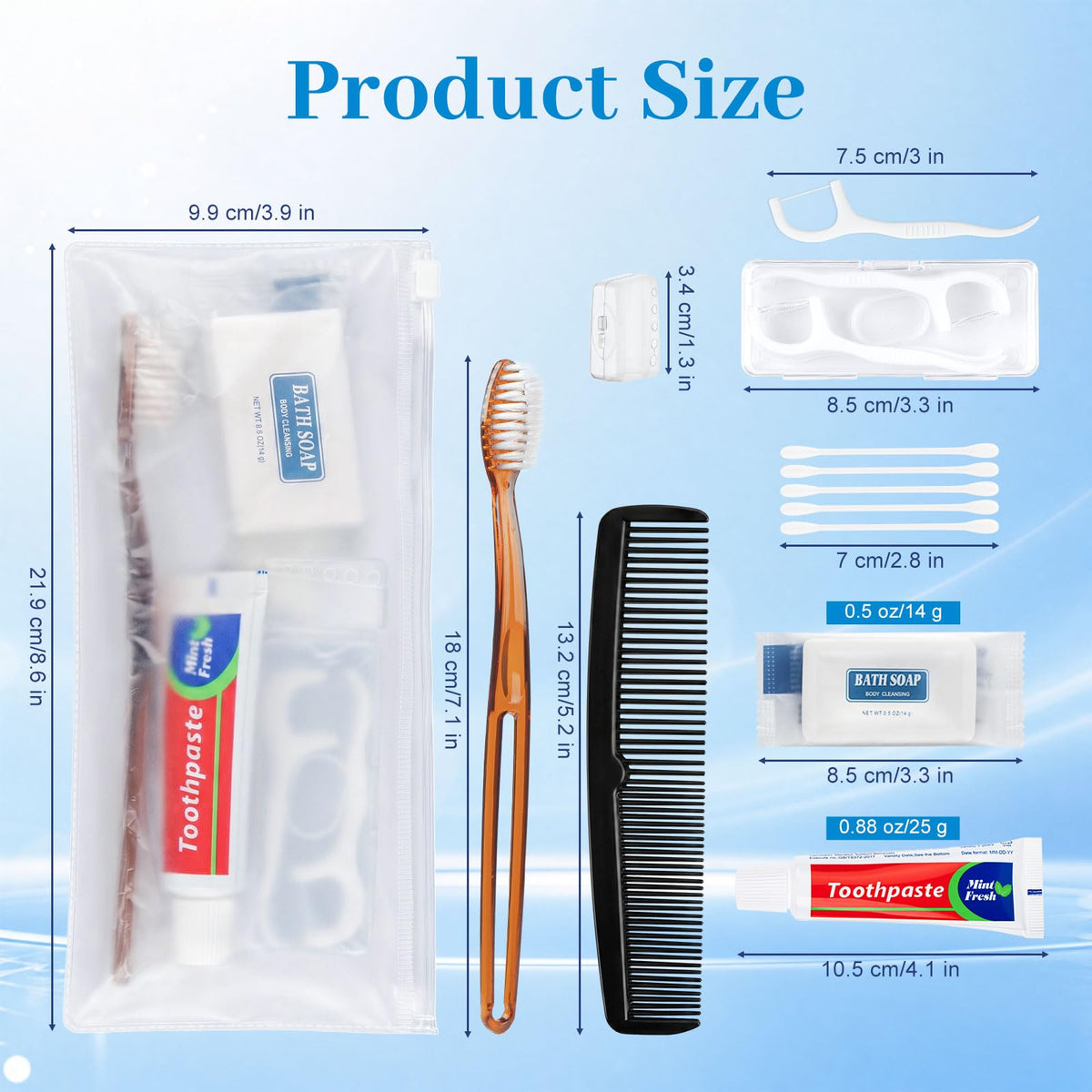 60 Pack Bulk Disposable Toothbrush Kit