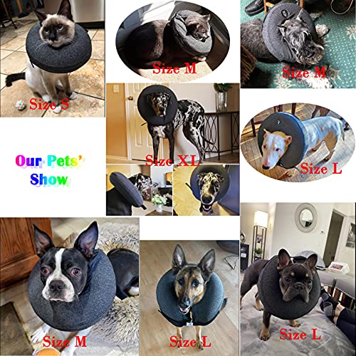 Inflatable Cone Collar for Surgery (Dark Grey / Medium (Neck: 11"-15"))
