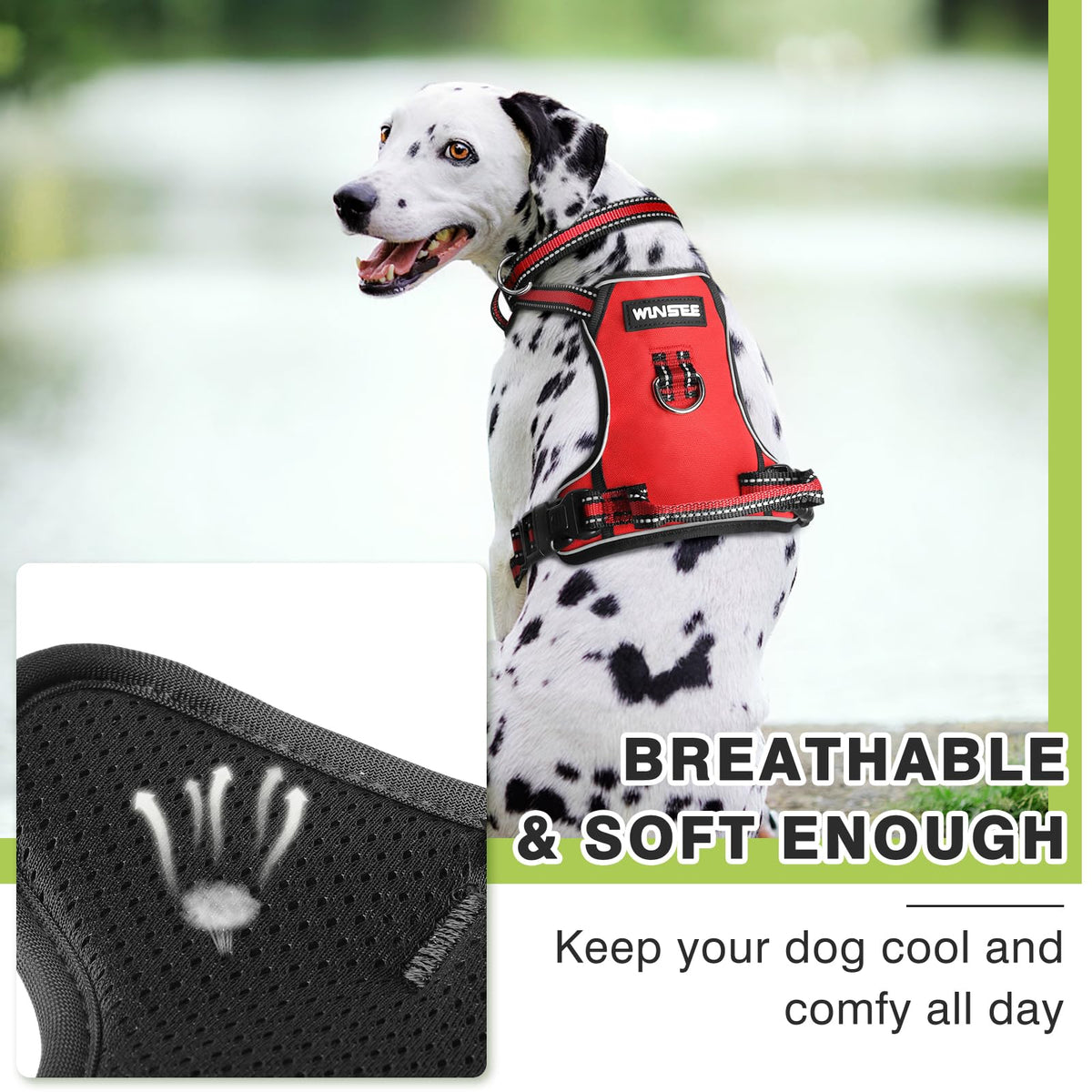 Dog Harness No Pull (Large / Red)