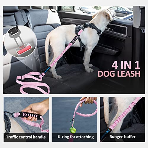 Dog Leash Multifunctional for Medium & Large Dogs (Pink)