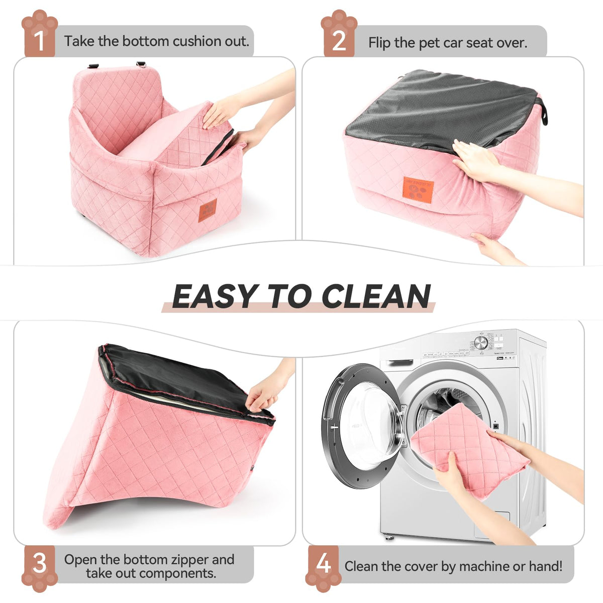 Dog Car Seat for Small (Pink)