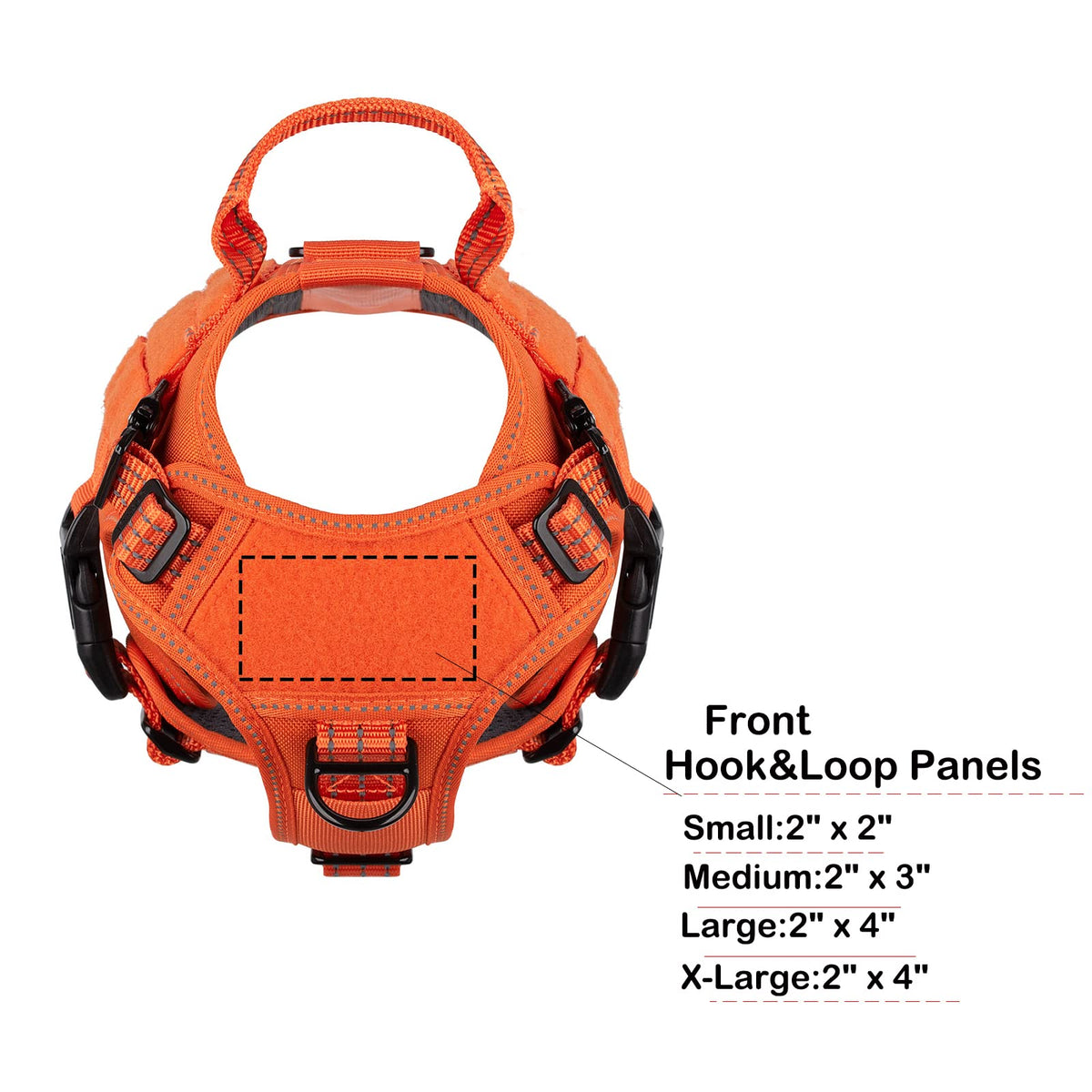 Tactical Dog Harness for Small Dogs (Small (Pack of 1) / Orange)