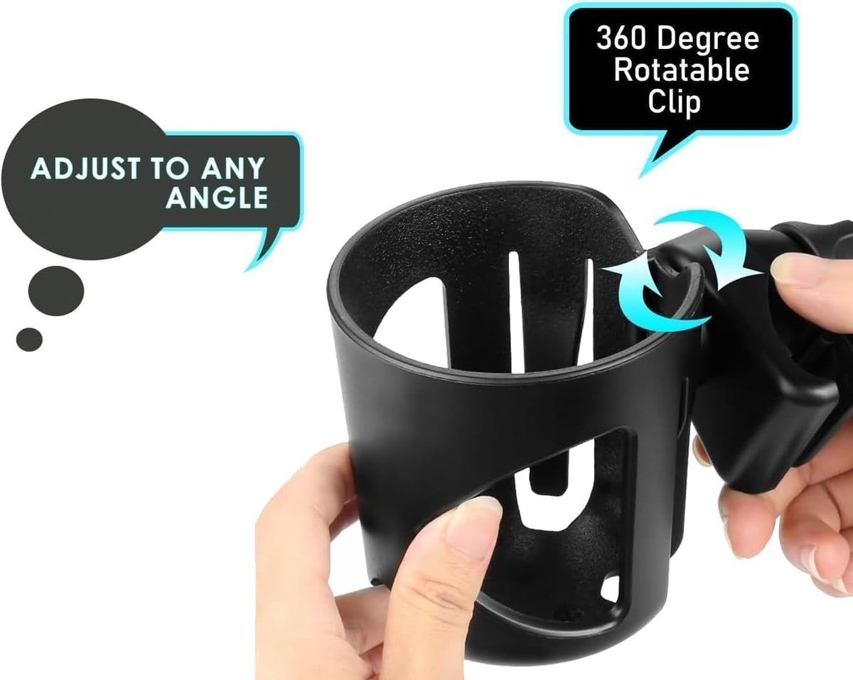 New Stroller Cup Holder for Stanley Quencher H2.0 (black)