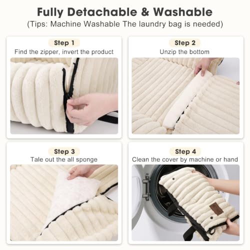 6-in-1 Dog Car Seat for Small/Medium Dogs up to 23 lbs, Beige (Beige)