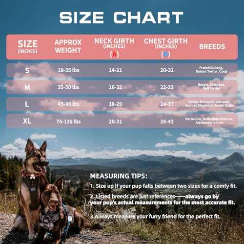 Dog Harness for Large Dogs (Rose Red / L(Neck:18-29",Chest:24-37"),45-80 lbs)