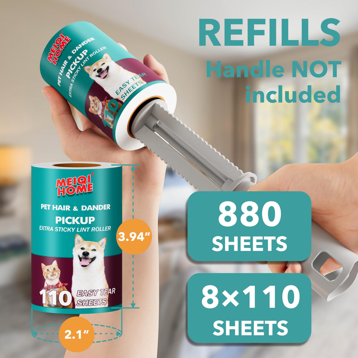 Extra Sticky Lint Roller Refills Only