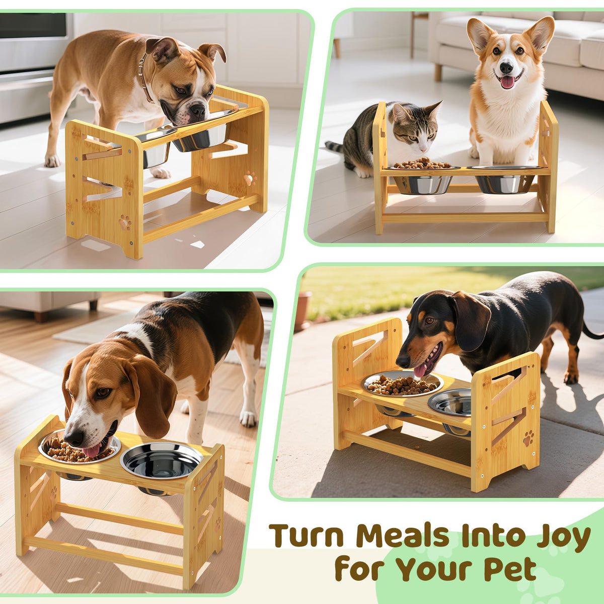 Elevated Dog Bowls (Medium/Small sized dogs)
