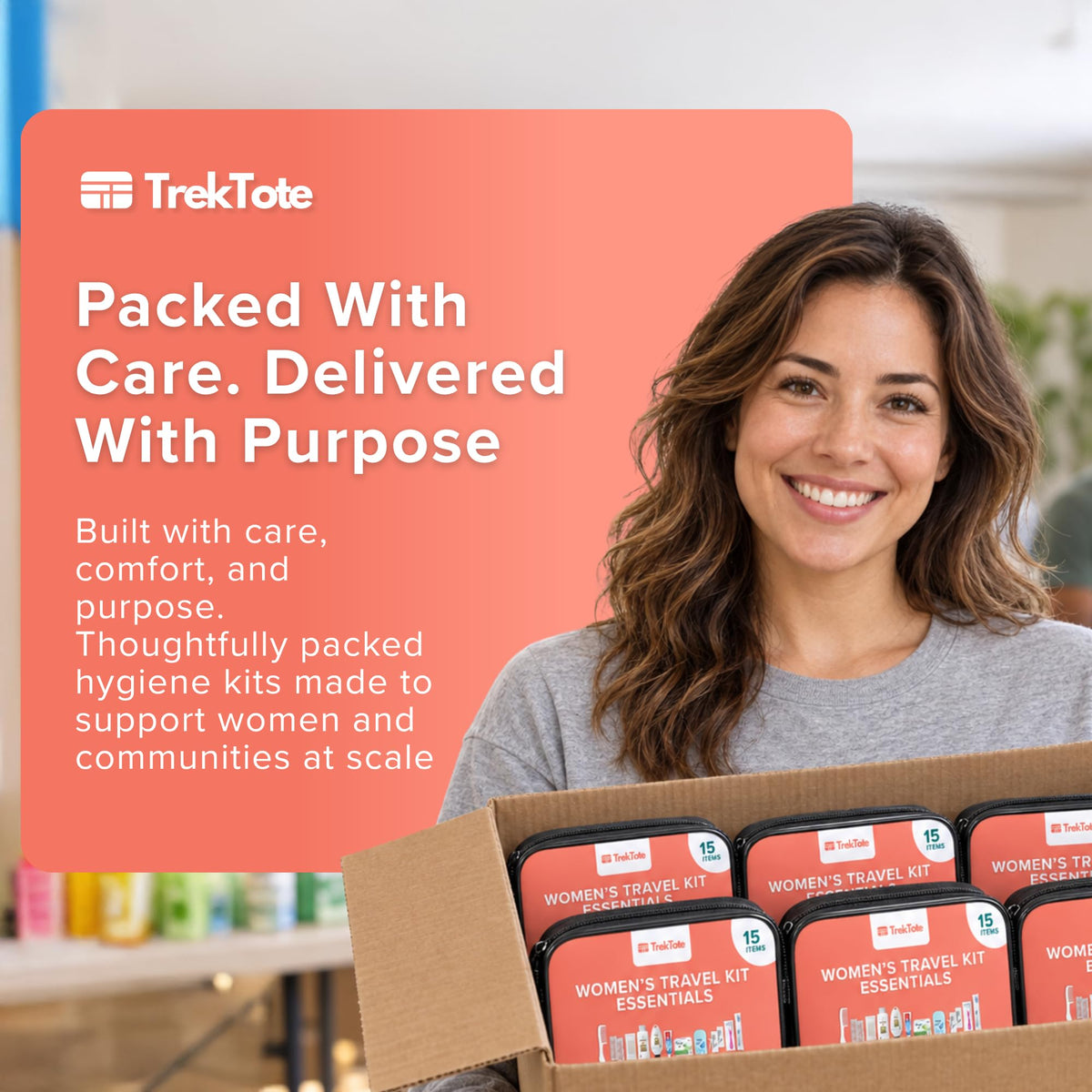 Hygiene Kits Bulk 5 Pack Womens Travel Size Toiletries for Care Packages (5 Pack)
