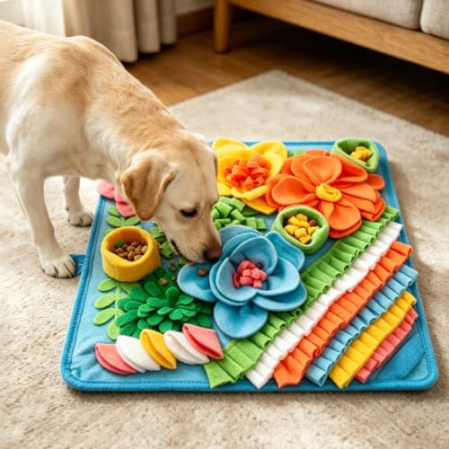 19.5" Snuffle Mat for Large Dogs (19.5"L x 19.5"W / blue)