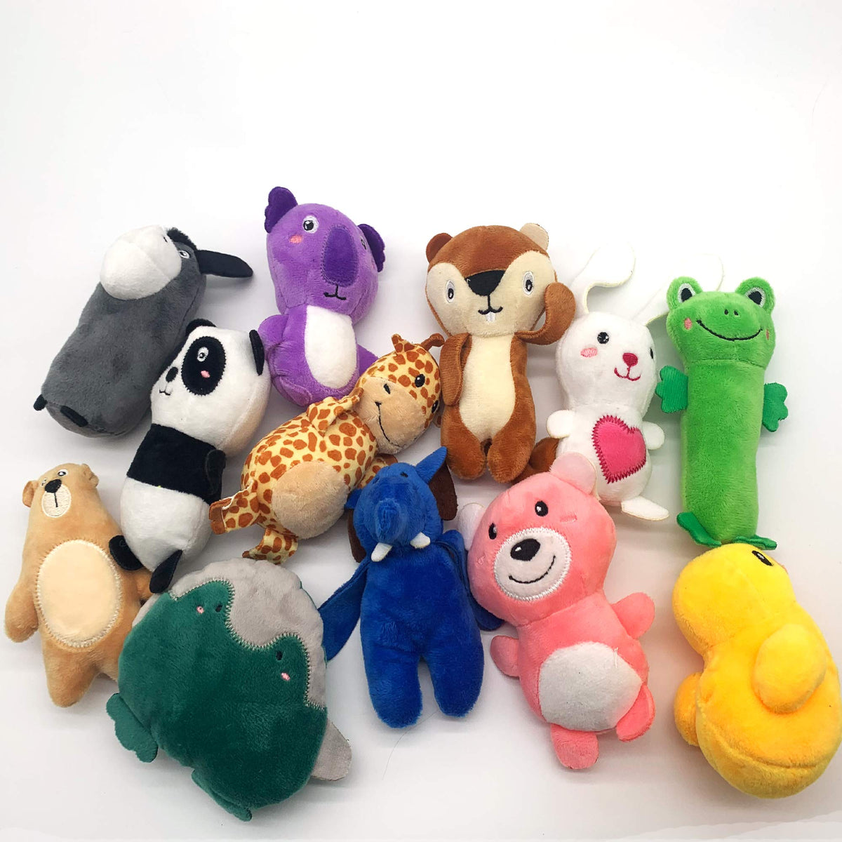 12 Pack Plush Animal Dog Toy (12 Pack Animals)